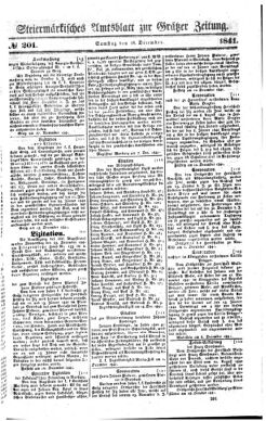 Steyermärkisches Amtsblatt zur Grätzer Zeitung 18411218 Seite: 1