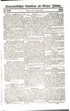 Steyermärkisches Amtsblatt zur Grätzer Zeitung 18411227 Seite: 1