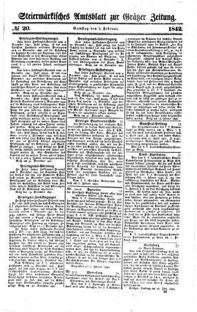 Steyermärkisches Amtsblatt zur Grätzer Zeitung 18420205 Seite: 1