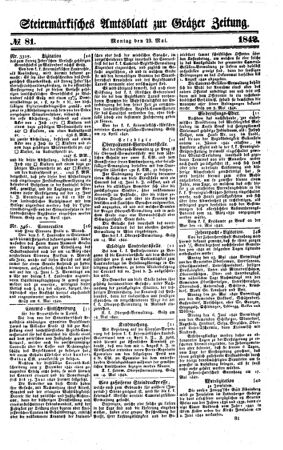 Steyermärkisches Amtsblatt zur Grätzer Zeitung 18420523 Seite: 1