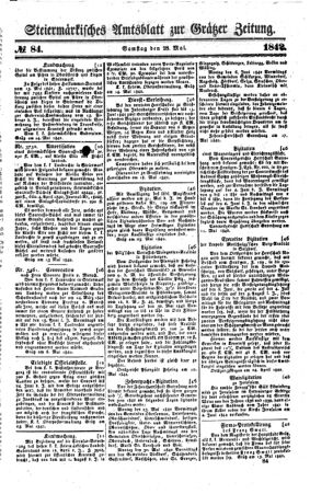 Steyermärkisches Amtsblatt zur Grätzer Zeitung 18420528 Seite: 1