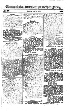 Steyermärkisches Amtsblatt zur Grätzer Zeitung 18420620 Seite: 1