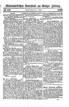 Steyermärkisches Amtsblatt zur Grätzer Zeitung 18420707 Seite: 1