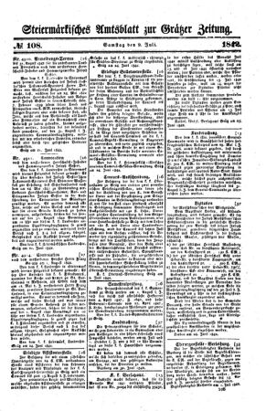 Steyermärkisches Amtsblatt zur Grätzer Zeitung 18420709 Seite: 1