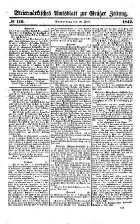 Steyermärkisches Amtsblatt zur Grätzer Zeitung 18420728 Seite: 1