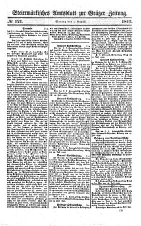 Steyermärkisches Amtsblatt zur Grätzer Zeitung 18420801 Seite: 1