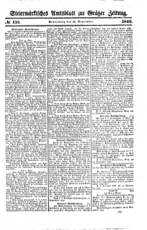 Steyermärkisches Amtsblatt zur Grätzer Zeitung 18420929 Seite: 1