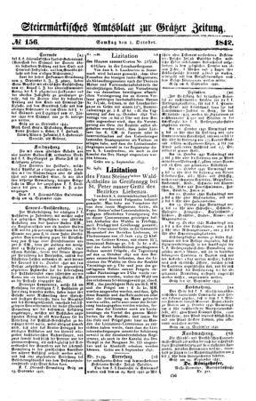 Steyermärkisches Amtsblatt zur Grätzer Zeitung 18421001 Seite: 1