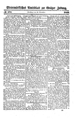 Steyermärkisches Amtsblatt zur Grätzer Zeitung 18421025 Seite: 1