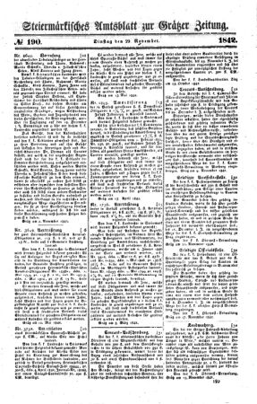 Steyermärkisches Amtsblatt zur Grätzer Zeitung 18421129 Seite: 1