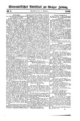 Steyermärkisches Amtsblatt zur Grätzer Zeitung 18430114 Seite: 1