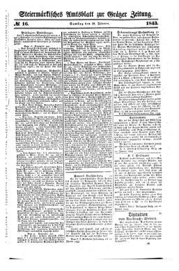 Steyermärkisches Amtsblatt zur Grätzer Zeitung 18430128 Seite: 1