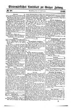 Steyermärkisches Amtsblatt zur Grätzer Zeitung 18430218 Seite: 1