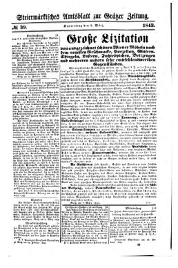 Steyermärkisches Amtsblatt zur Grätzer Zeitung 18430309 Seite: 1