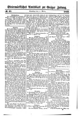 Steyermärkisches Amtsblatt zur Grätzer Zeitung 18430311 Seite: 1