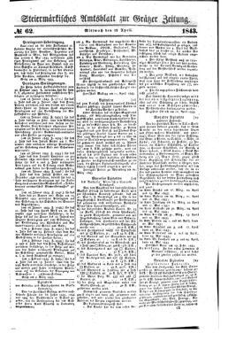 Steyermärkisches Amtsblatt zur Grätzer Zeitung 18430419 Seite: 1