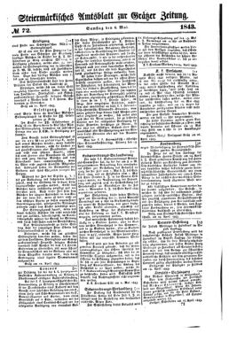 Steyermärkisches Amtsblatt zur Grätzer Zeitung 18430506 Seite: 1