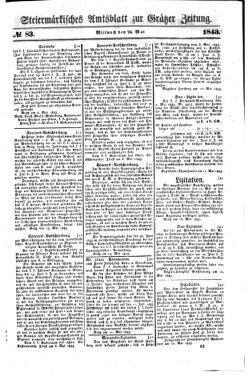 Steyermärkisches Amtsblatt zur Grätzer Zeitung 18430524 Seite: 7