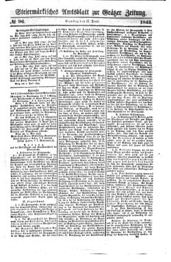 Steyermärkisches Amtsblatt zur Grätzer Zeitung 18430617 Seite: 1