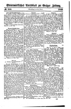 Steyermärkisches Amtsblatt zur Grätzer Zeitung 18430624 Seite: 1