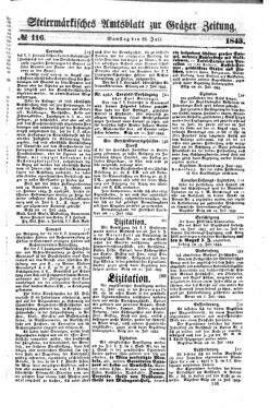 Steyermärkisches Amtsblatt zur Grätzer Zeitung 18430722 Seite: 1