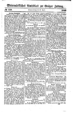 Steyermärkisches Amtsblatt zur Grätzer Zeitung 18430727 Seite: 1