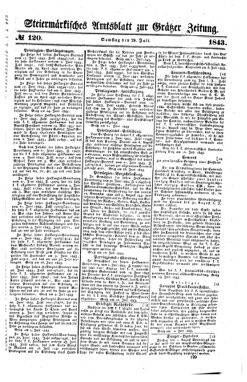 Steyermärkisches Amtsblatt zur Grätzer Zeitung 18430729 Seite: 1