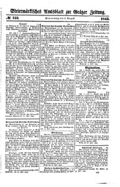 Steyermärkisches Amtsblatt zur Grätzer Zeitung 18430803 Seite: 1