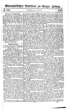 Steyermärkisches Amtsblatt zur Grätzer Zeitung 18430805 Seite: 1