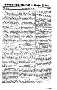 Steyermärkisches Amtsblatt zur Grätzer Zeitung 18430812 Seite: 1