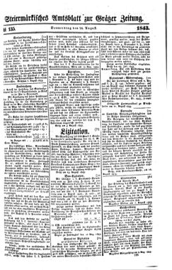 Steyermärkisches Amtsblatt zur Grätzer Zeitung 18430824 Seite: 1