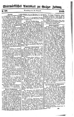 Steyermärkisches Amtsblatt zur Grätzer Zeitung 18430826 Seite: 1