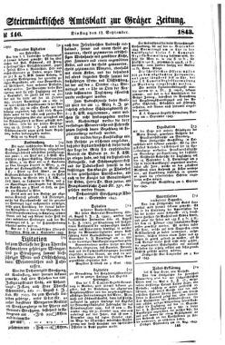 Steyermärkisches Amtsblatt zur Grätzer Zeitung 18430912 Seite: 1