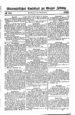 Steyermärkisches Amtsblatt zur Grätzer Zeitung 18430926 Seite: 1