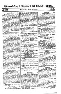 Steyermärkisches Amtsblatt zur Grätzer Zeitung 18430928 Seite: 1