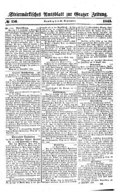 Steyermärkisches Amtsblatt zur Grätzer Zeitung 18430930 Seite: 1