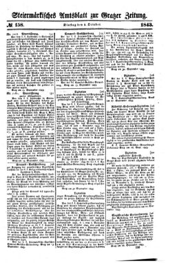 Steyermärkisches Amtsblatt zur Grätzer Zeitung 18431003 Seite: 1