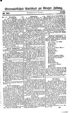 Steyermärkisches Amtsblatt zur Grätzer Zeitung 18431007 Seite: 1