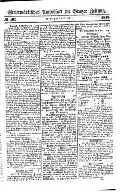 Steyermärkisches Amtsblatt zur Grätzer Zeitung 18431009 Seite: 1