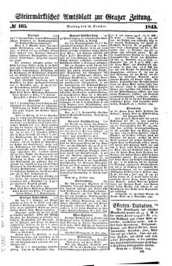 Steyermärkisches Amtsblatt zur Grätzer Zeitung 18431016 Seite: 1