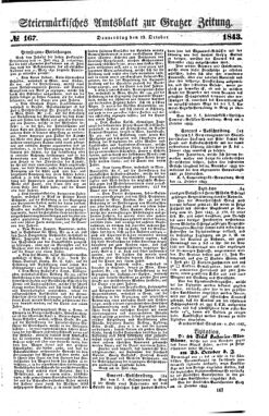 Steyermärkisches Amtsblatt zur Grätzer Zeitung 18431019 Seite: 1