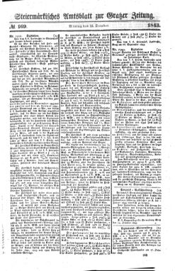 Steyermärkisches Amtsblatt zur Grätzer Zeitung 18431023 Seite: 1