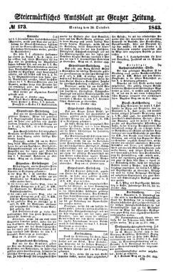 Steyermärkisches Amtsblatt zur Grätzer Zeitung 18431030 Seite: 1