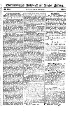 Steyermärkisches Amtsblatt zur Grätzer Zeitung 18431118 Seite: 1