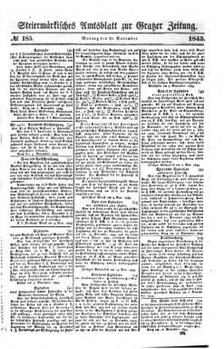 Steyermärkisches Amtsblatt zur Grätzer Zeitung 18431120 Seite: 1