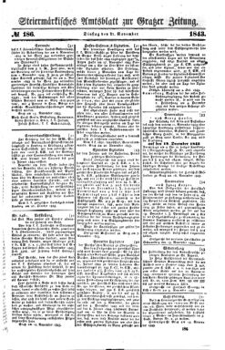 Steyermärkisches Amtsblatt zur Grätzer Zeitung 18431121 Seite: 1