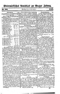 Steyermärkisches Amtsblatt zur Grätzer Zeitung 18431205 Seite: 3