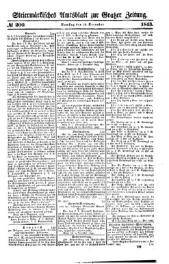 Steyermärkisches Amtsblatt zur Grätzer Zeitung 18431216 Seite: 1