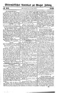 Steyermärkisches Amtsblatt zur Grätzer Zeitung 18431227 Seite: 1