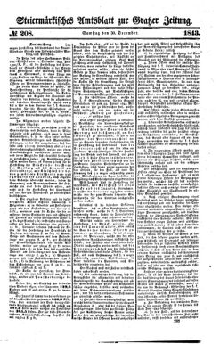 Steyermärkisches Amtsblatt zur Grätzer Zeitung 18431230 Seite: 1